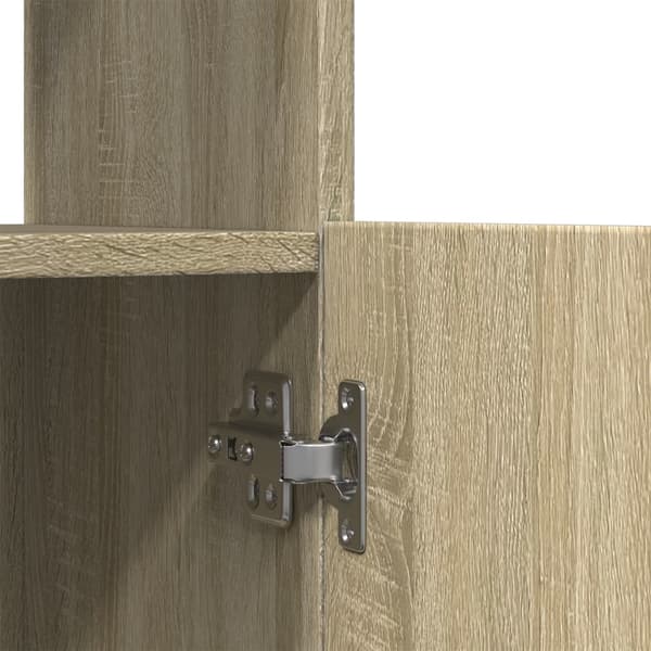 vidaXL Highboard sonoma eik 63x33x180 cm konstruert tre