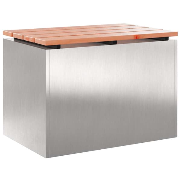 vidaXL Hagebenk sølv 60 x 40 x 43 cm Rustfritt stål