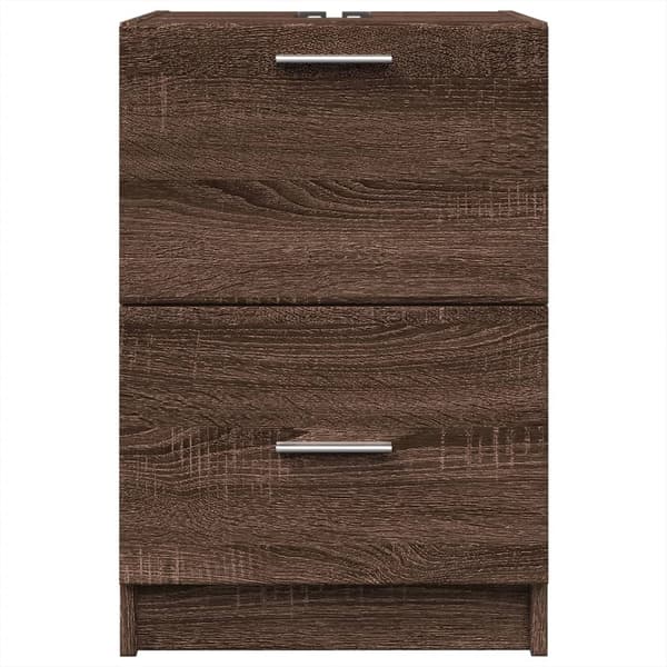vidaXL Servantskap brun eik 40x37x59 cm konstruert tre