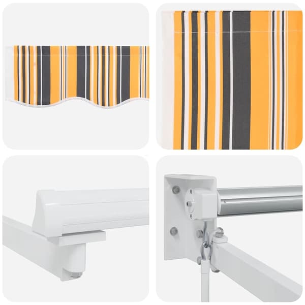 vidaXL Utfällbar markis Flerfärgsdesign 400 × 300 cm