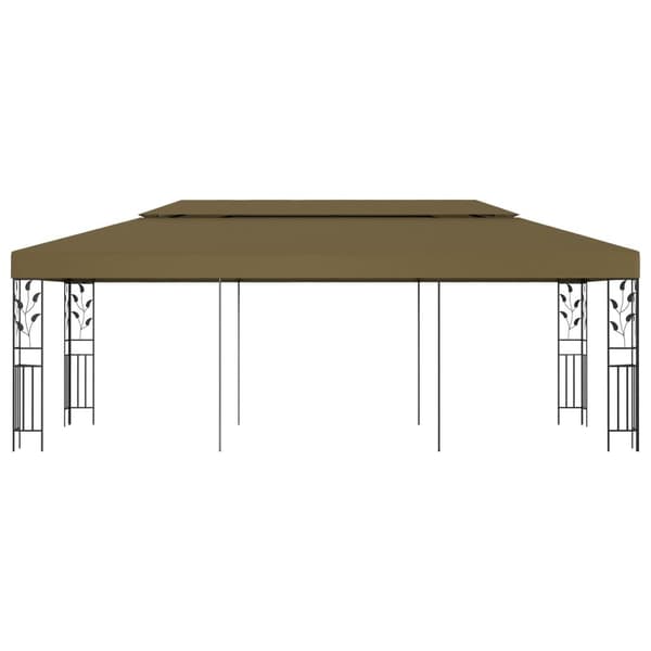 vidaXL Paviljong 6x3 m gråbrun 180 g/m²