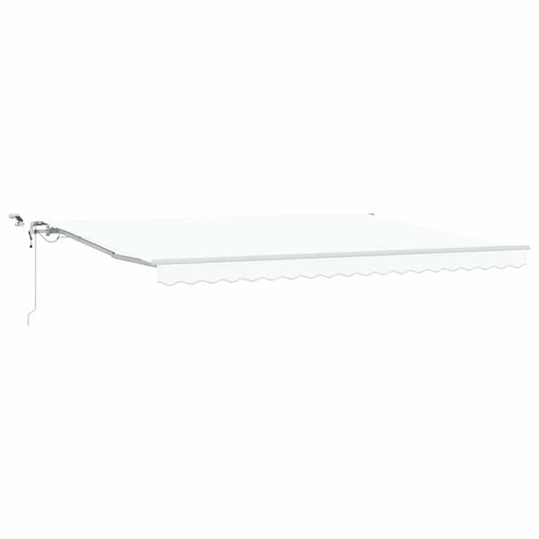 vidaXL Utfällbar markis Vit 450 × 300 cm Polyester och metall