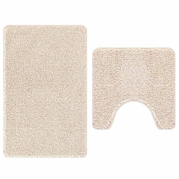 vidaXL Badmatta 2 pcs Kräm 50 x 50 cm Polypropylen