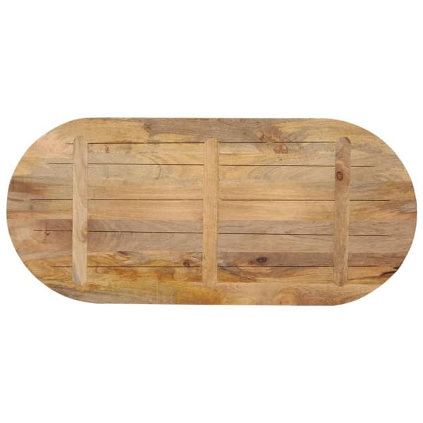 vidaXL Bordplate 140x50x3,8 cm oval heltre mango