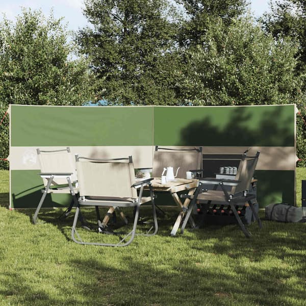 vidaXL Vindskydd för camping grön 344x120 cm vattentät