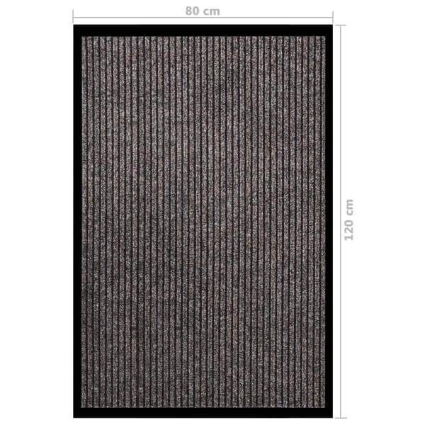 vidaXL Dørmatte stripet beige 80x120 cm