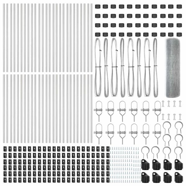vidaXL Stängselstolpe Silver