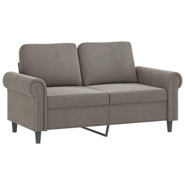 vidaXL 2-sitssoffa ljusgrå 120 cm sammet