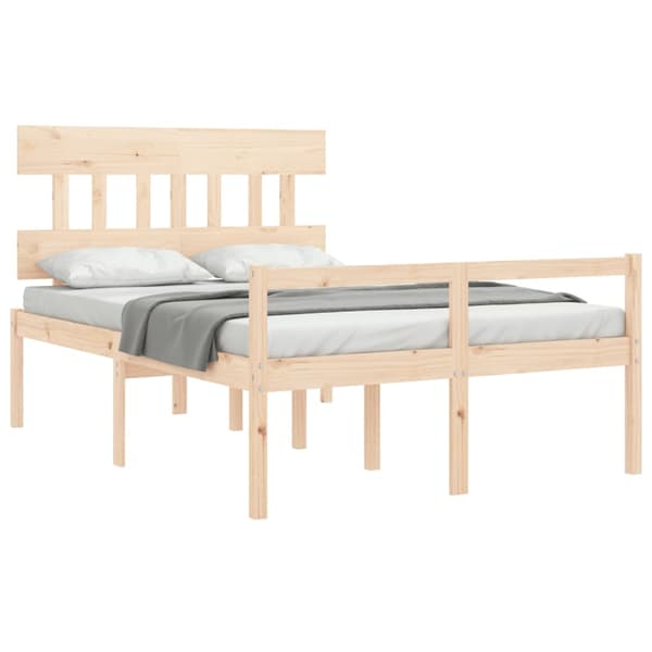 vidaXL Sengeramme med hodegavl 4FT small double heltre