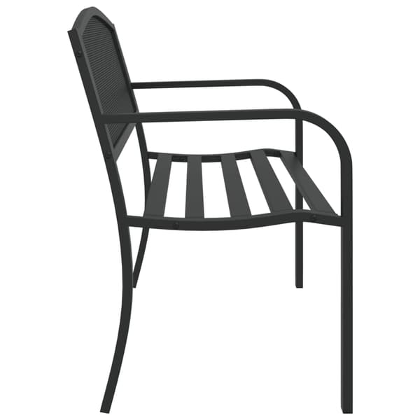 vidaXL Hagebenk 119 cm svart stål