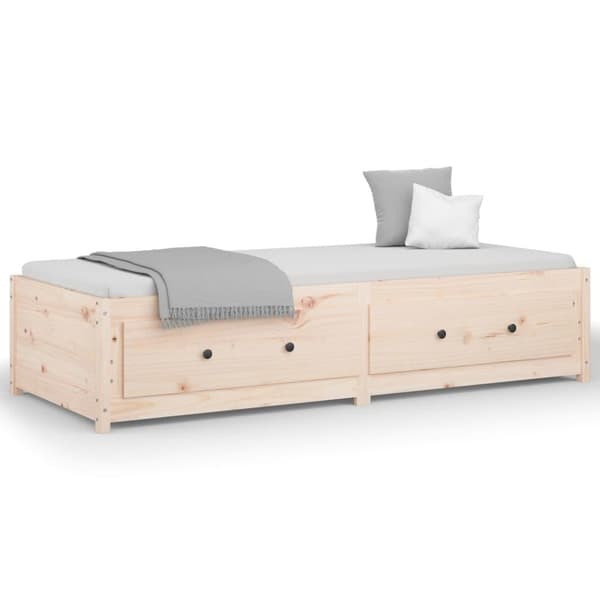 vidaXL Dagseng 75x190 cm Small Single heltre furu
