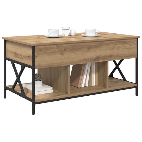 vidaXL Kaffebord Artisan Eik 100 x 55 x 48,5 cm Konstruert tre