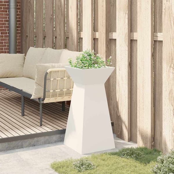 vidaXL Søyleplanter Hvit 35 x 35 x 73 cm
