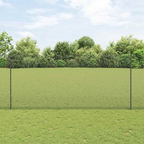 vidaXL Gjerde med innlegg. Grå 1.4 x 25 m Stål