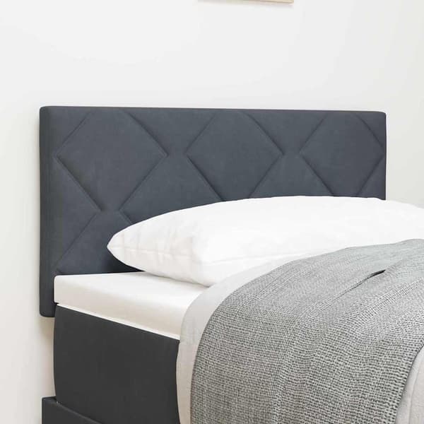 vidaXL Huvudgavel Mörkgrå 80 cm Sammet
