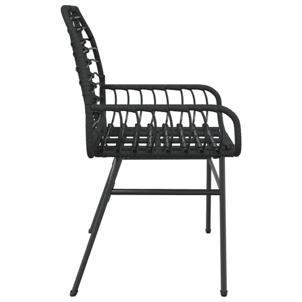 vidaXL Hagestoler 2 stk svart polyrotting