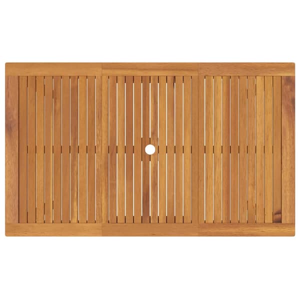 vidaXL Hage Spisegruppe 7 pcs Beige Solid akasietre