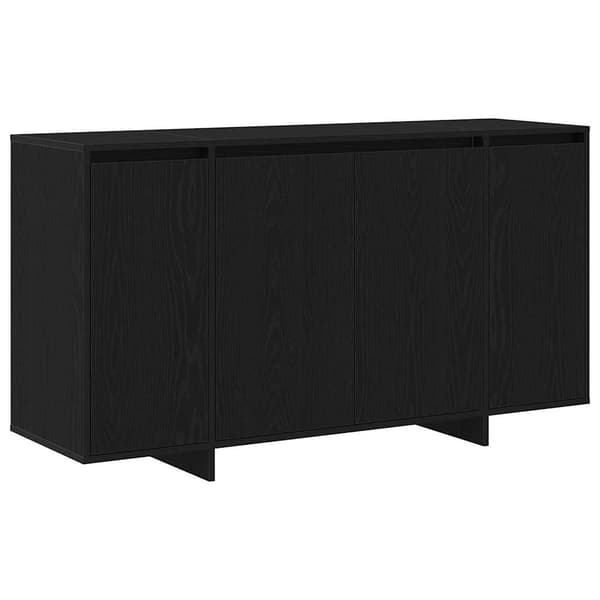 vidaXL Serviesskap Svart Eik 135 x 41 x 75 cm Konstruert tre