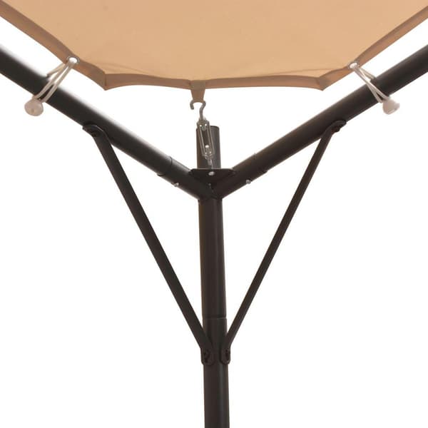 vidaXL Paviljong 4x4 m stål beige