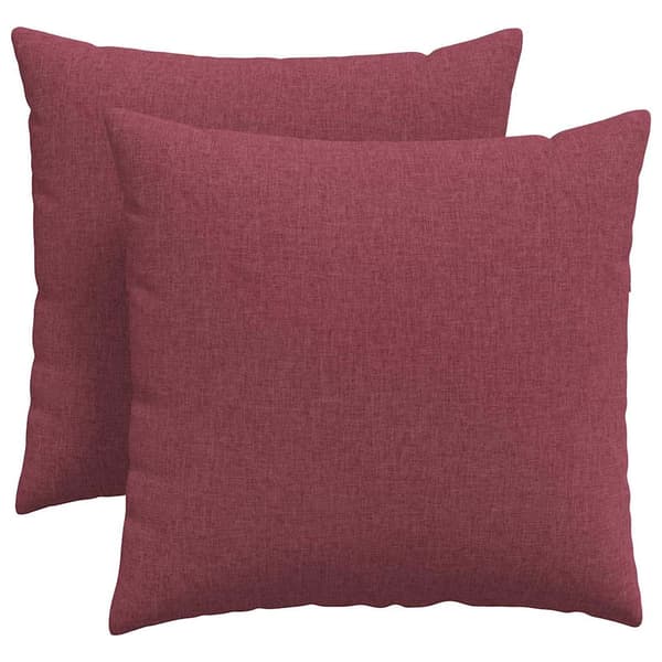 vidaXL Soffkuddar 2 st Vinröd 45 x 45 cm tyg