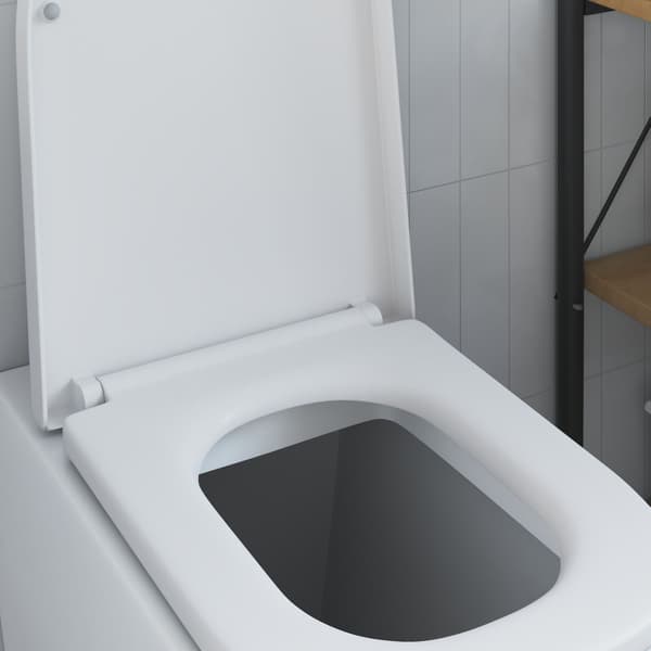 vidaXL Vit Plast Standard Toalettstolssits Övrig Modern