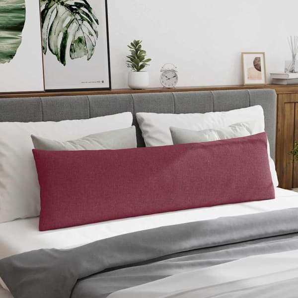 vidaXL Soffkuddar 2 st Vinröd 145 x 40 cm tyg