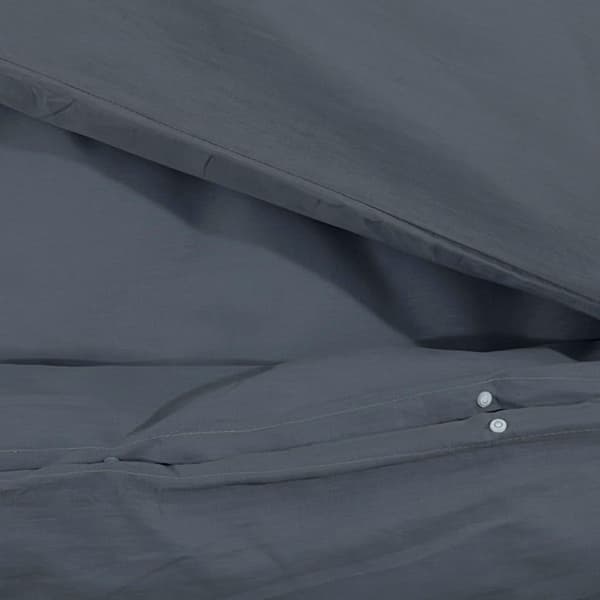 vidaXL Sengesett antrasitt 200x200 cm bomull