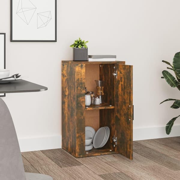 vidaXL Skjenk røkt eik 40x33x70 cm konstruert tre