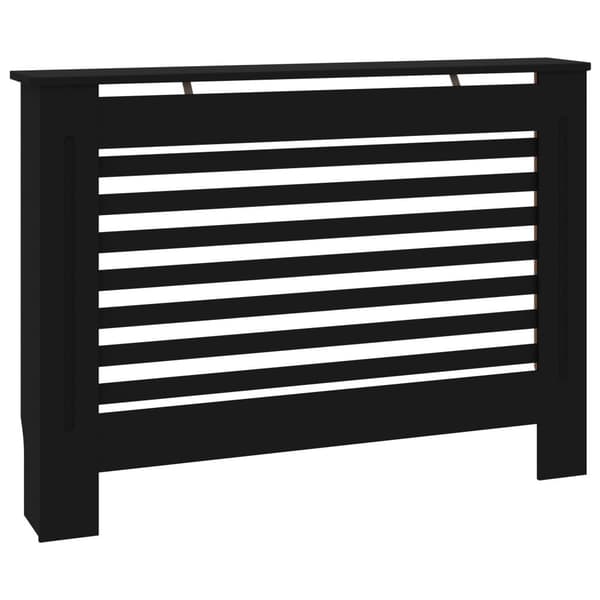 vidaXL Elementskydd svart 112x19x81,5 cm MDF