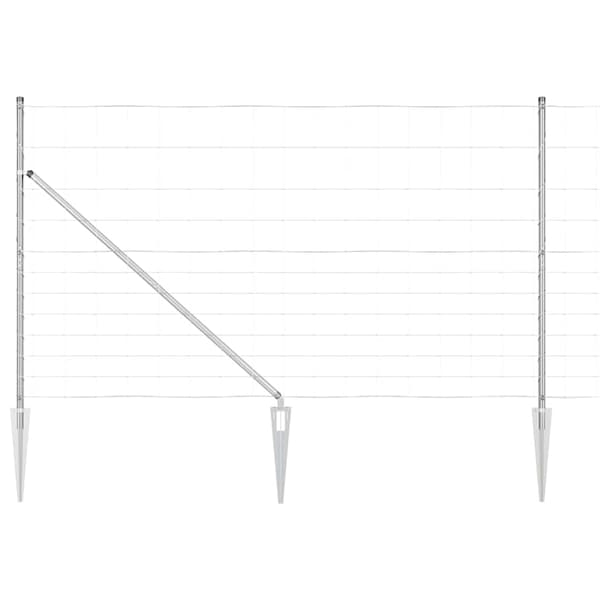 vidaXL Stängselstolpe Galvaniserad 25 x 1,4 m Stål