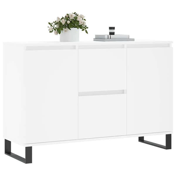 vidaXL Skjenk hvit 101,5x35x70 cm konstruert tre