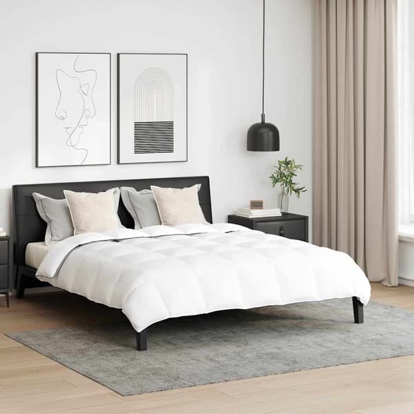 vidaXL Täcke med kuddar 3 st Vit Mikrofiber och Bomull