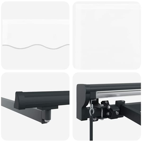 vidaXL Markisram Vit 400 × 300 cm Polyester med PU-beläggning