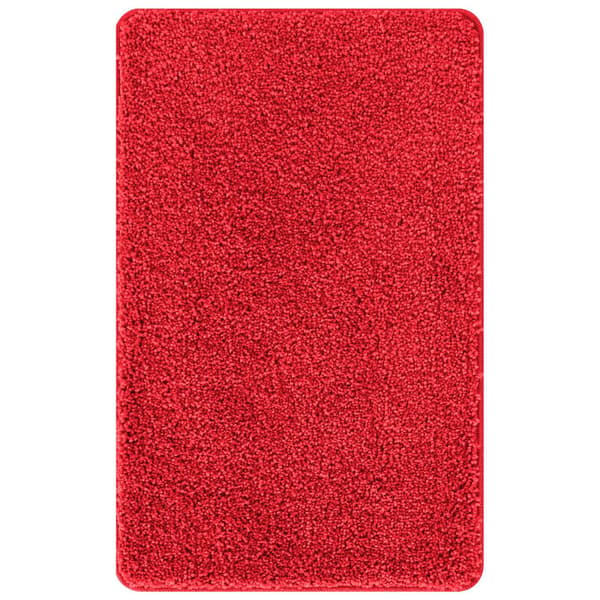 vidaXL Röd Polyester 60 x 90 cm Badrumsmatta Rektangulär Modern