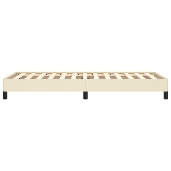 vidaXL Sängram gräddvit 100x200 cm konstläder
