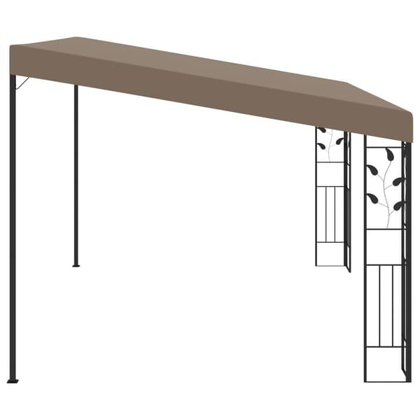 vidaXL Väggmonterad paviljong 4x3x2,5 m taupe