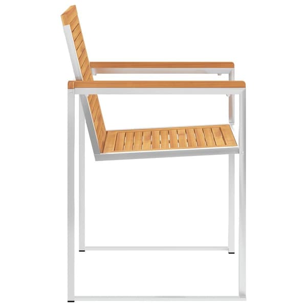 vidaXL Trädgårdsstolar med dynor 4 st massiv teak