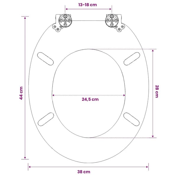 vidaXL Toalettsits med lock MDF bambudesign