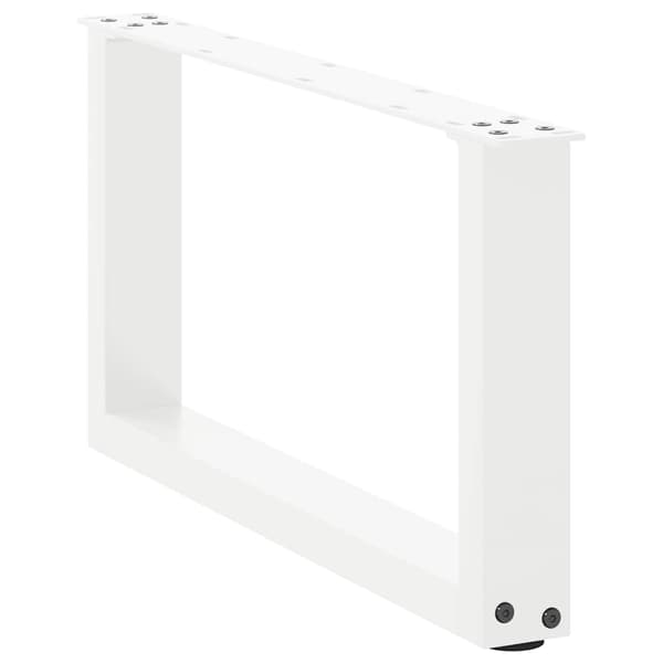 vidaXL Soffbordsben U-formade 2 st vit 60x(30-31) cm stål
