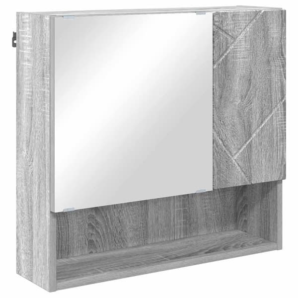 vidaXL Badrumsmöbelset 4 delar Grå sonoma 30 x 35 x 192 cm