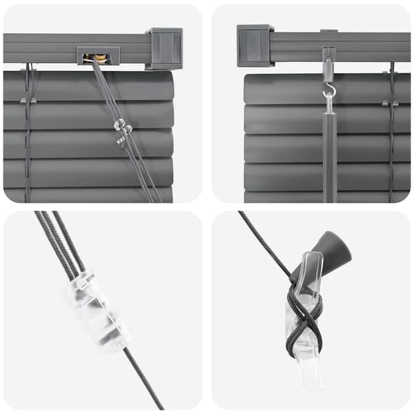 vidaXL Persienner Mörkgrå 130 x 125 cm Aluminium