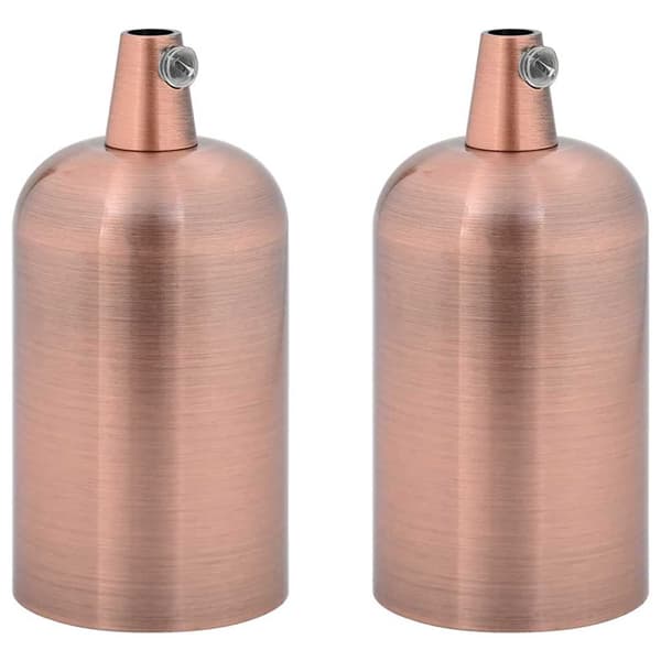 vidaXL Lampeholdere 2 stk rød bronse E27