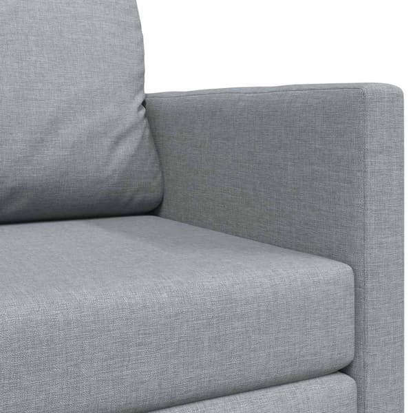 vidaXL Soffsäng 110cm Ljusgrå tyg