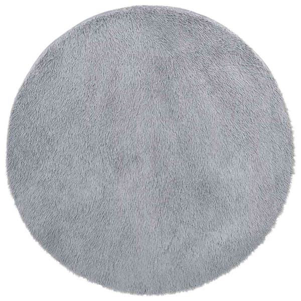 vidaXL Ryamatta med lång lugg NAVARRA silvergrå 200x200 cm polyester