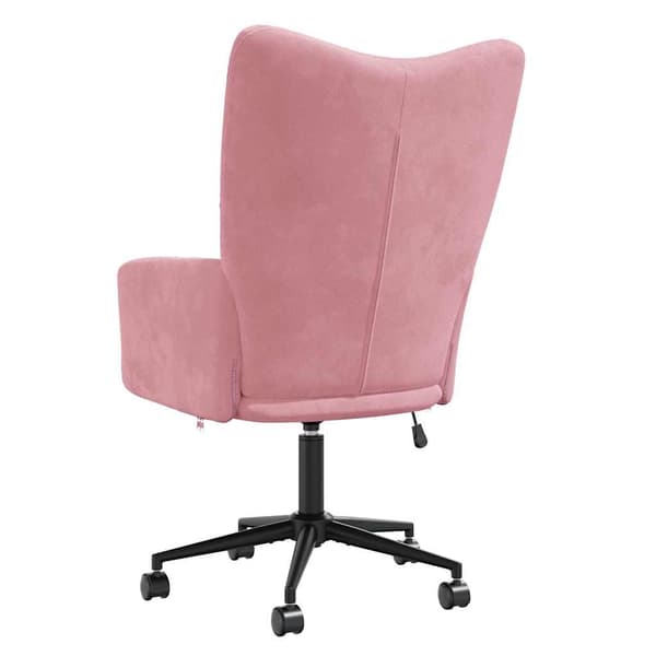 vidaXL Vilstol rosa sammet