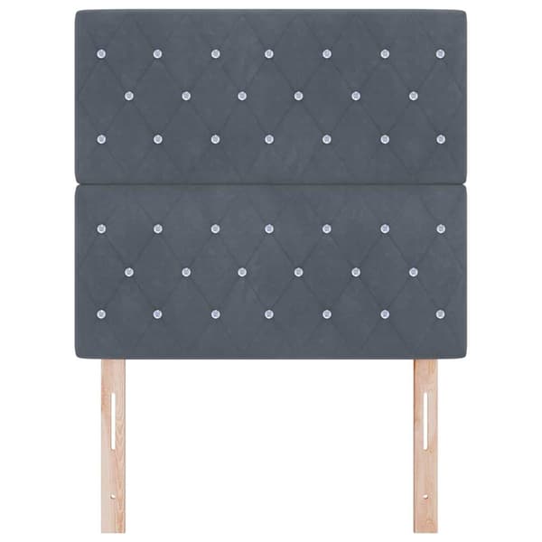 vidaXL Huvudgavel Mörkgrå 90 cm Sammet