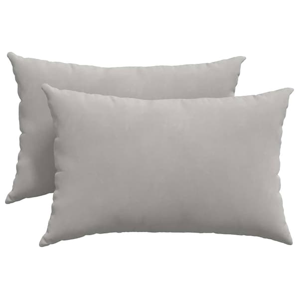 vidaXL Soffkuddar 2 st Ljusgrå 60 x 40 cm tyg