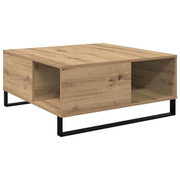 vidaXL Kaffebord Artisan Eik 80 x 80 x 36,5 cm Konstruert tre