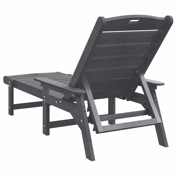 vidaXL Solstol Lysegrå 195,5 x 53 x 98,5 cm HDPE