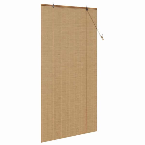 vidaXL Rullgardin med gardiner Brun 110 x 220 cm Bambu
